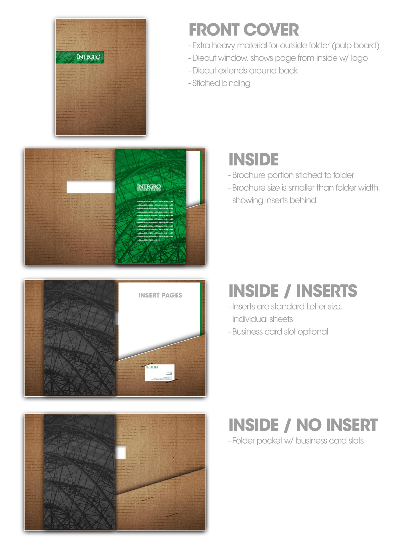 Brochure With Business Card Slot Arts Arts